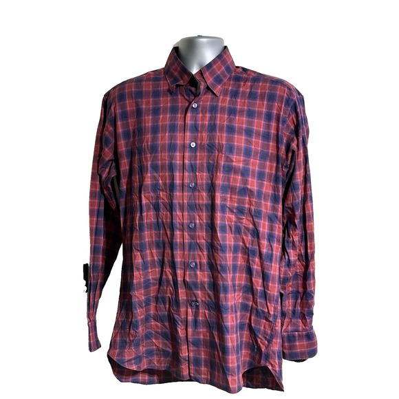 Robert Talbott Other - Robert Talbott Classic Button Up Shirt Mens Size M Multicolor Plaid‎ Long Sleeve